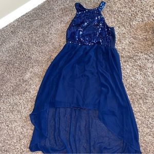 Deb Navy Formal Sequin Dress